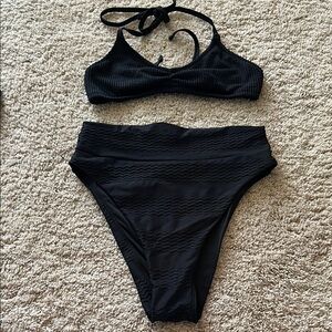 Aerie Black Classic Bikini Set